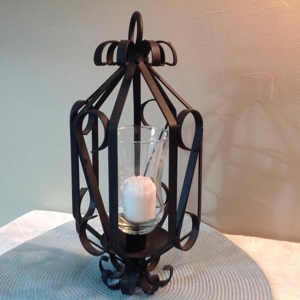 Wrought Iron Metal Lantern Candle Holder Decorative Hanging Lantern For Home and Festive Decoration Wholesale