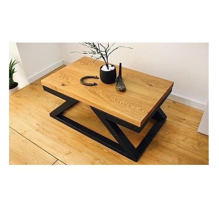 Industrial Coffee Table Wood Top Designs With Metal Legs