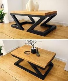 Industrial Coffee Table Wood Top Designs With Metal Legs