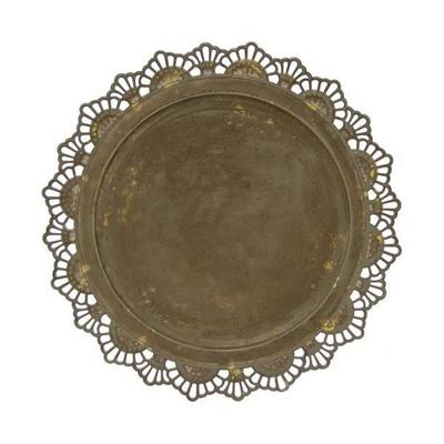 Brown Rustic Metal Charger Plate Wedding Event Decoration Charger Plate