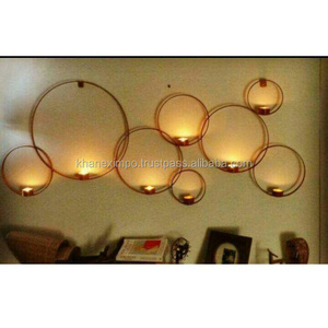 New Multi Circle Wall Hanging Iron Candle Tea Light Votive Holder