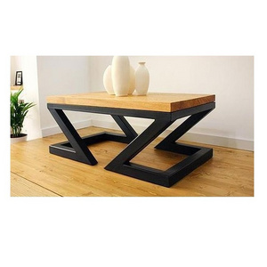 Industrial Coffee Table Wood Top Designs With Metal Legs