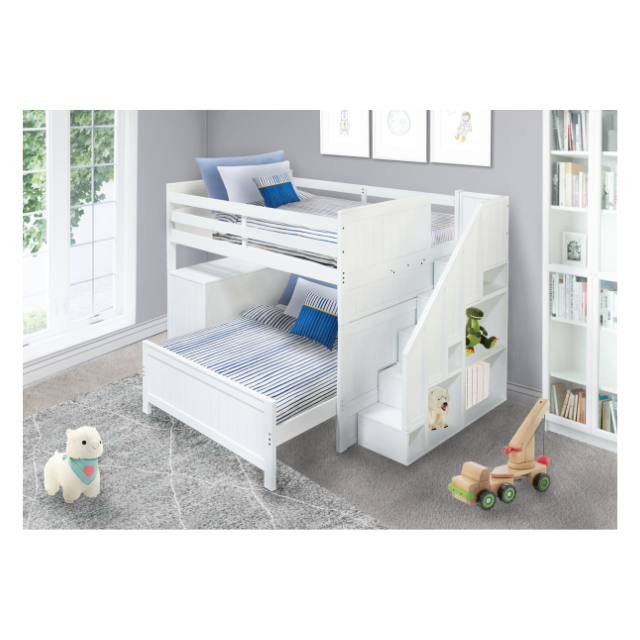 Bunk Bed Adult Twin Over Full Bed Wooden Hardwood For 2-3 People Modern For Sale Kids Bedroom Sets From Vietnam Manufacturer