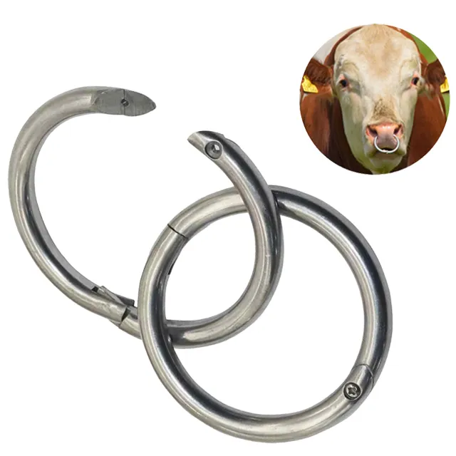 Best Quality top selling Stainless Steel Bull Nose Ring Long lasting Veterinary Animal Stainless Steel Bull Rings