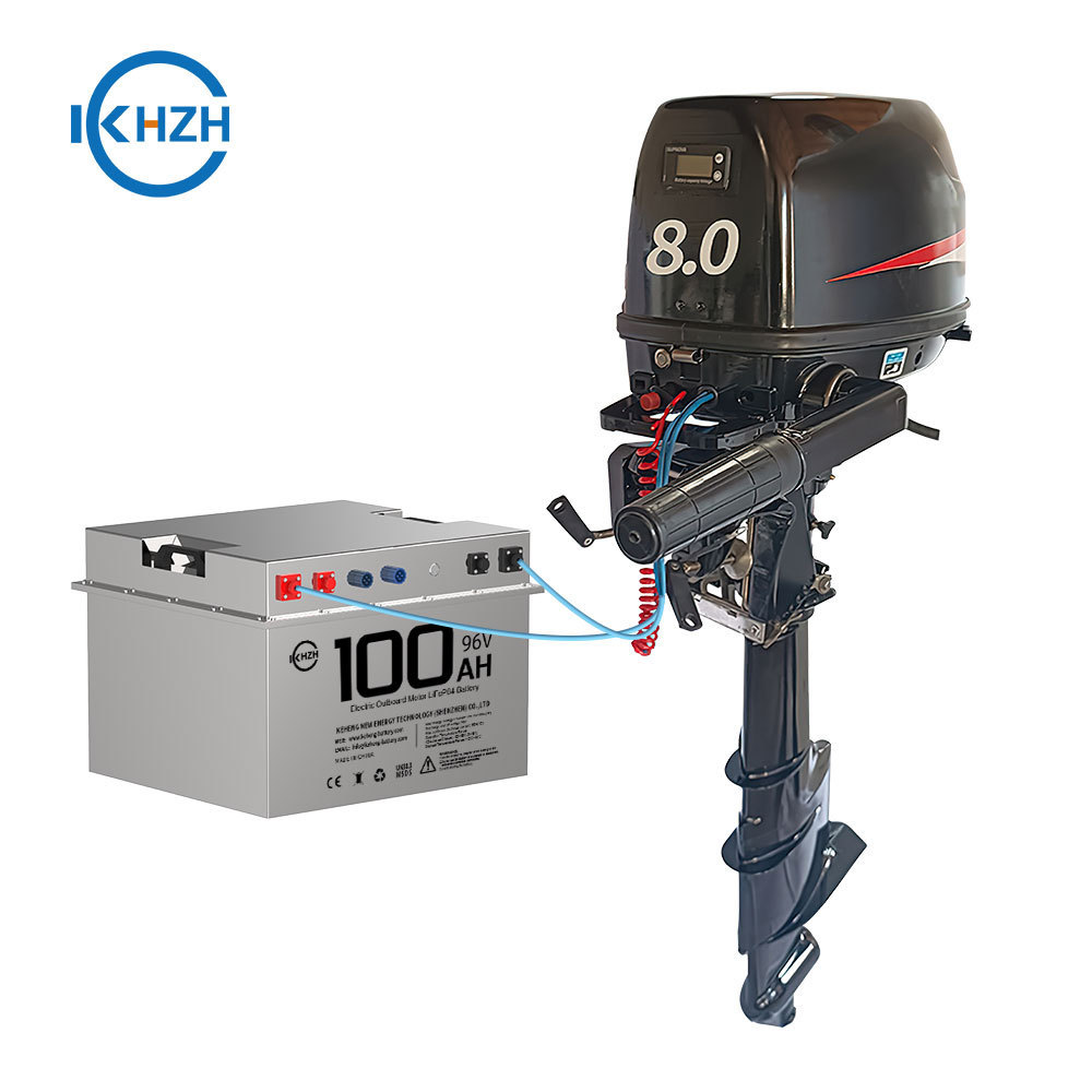 Keheng Electric Outboard Motor 8hp Battery Powered Electric Boat Marine Motor with 72V 100Ah boat lifepo4 battery