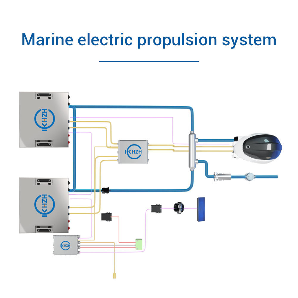 Keheng Electric Outboard Motor 8hp Battery Powered Electric Boat Marine Motor with 72V 100Ah boat lifepo4 battery