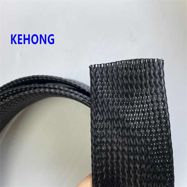 Heat Resistant Expandable Wire Protection Braid Sleeving Cable Black  PET Braided Cable Sleeve