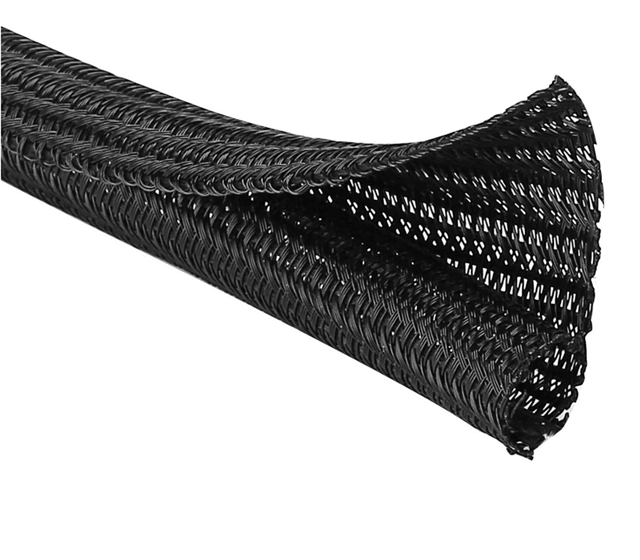 Heat Resistant Expandable Wire Protection Braid Sleeving Cable Black  PET Braided Cable Sleeve