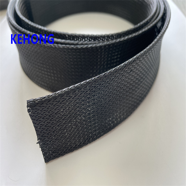 Heat Resistant Expandable Wire Protection Braid Sleeving Cable Black  PET Braided Cable Sleeve