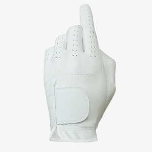 High quality Custom logo white soft genuine cabretta leather golf gloves factory price mcc golf