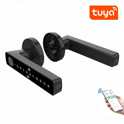 Tuya Biometric Fingerprint Smart Door Lock Password Electronic Digital Lock Keyless Entry Door Knobs lock for Bedroom Home