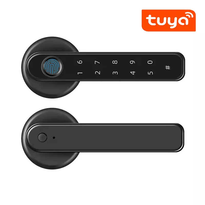 Tuya Biometric Fingerprint Smart Door Lock Password Electronic Digital Lock Keyless Entry Door Knobs lock for Bedroom Home