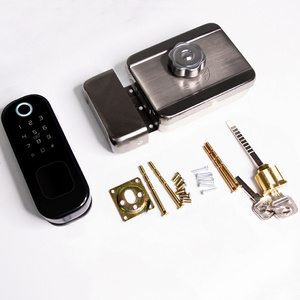 Fingerprint Remote Control Outdoor Door Electronic Gate Lock Bluetooth TUYA TTLock APP Password IC Card Keyless Smart Door Lock