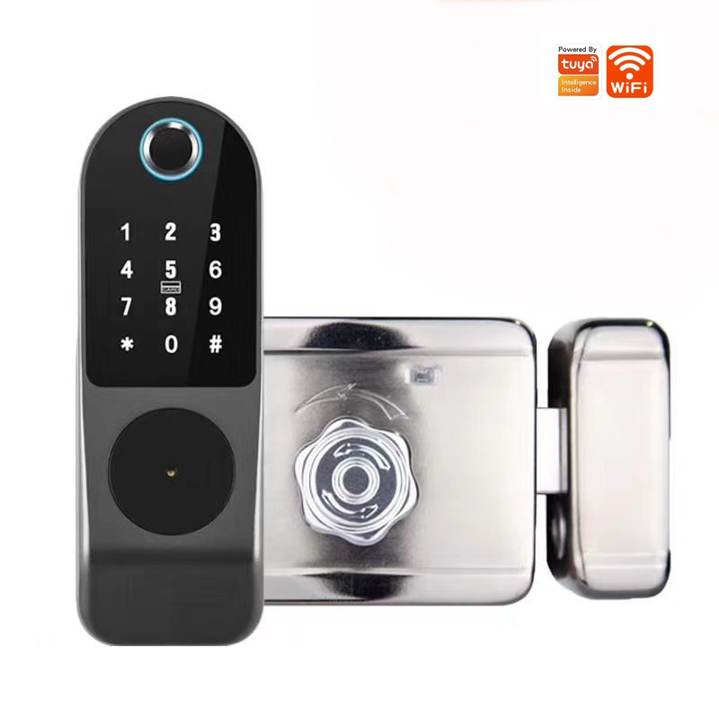 Fingerprint Remote Control Outdoor Door Electronic Gate Lock Bluetooth TUYA TTLock APP Password IC Card Keyless Smart Door Lock