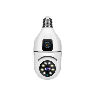 1080P WIFI Dual Lens Bulb Camera V380 Wireless PTZ Camera IP Color Night Vision Two-WayAudio Indoor Network Video Surveillance