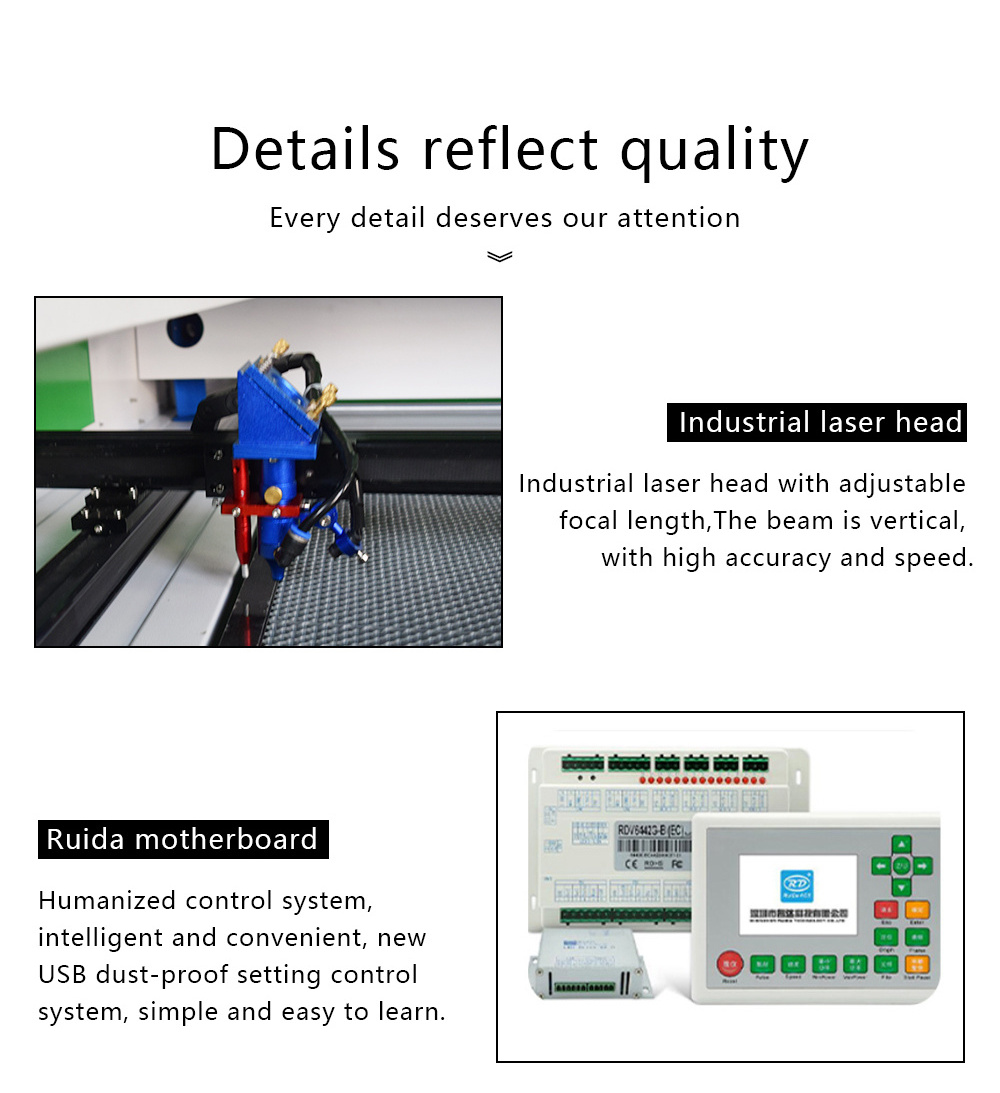 Factory Direct Sale Double Head Chaff Price Portable Laser 200w Co2 Laser Cutting Machine Laser Engraving Machine