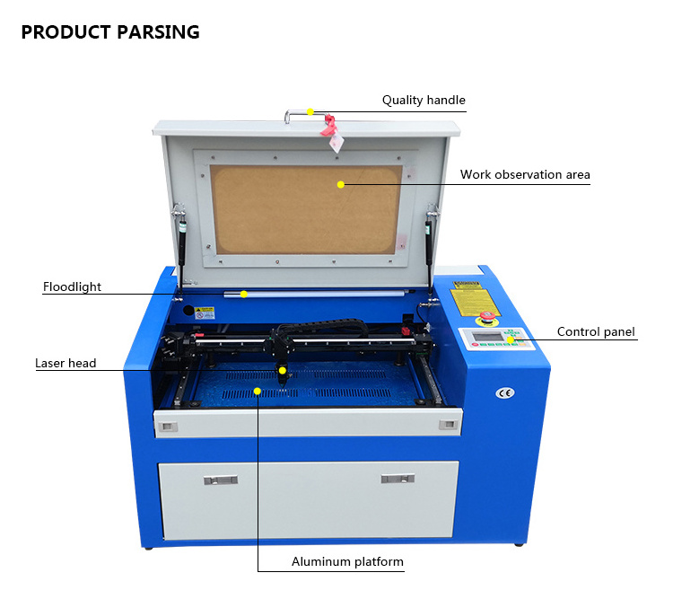 CO2 Ruida 3050 cheap granite stone laser engraving machine/ 3050 CNC laser cutter engraver 50w/60w