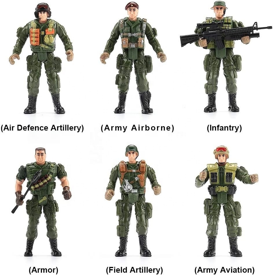 Custom Soldiers Action Figures Play set with Military Weapons Accessories military action figures