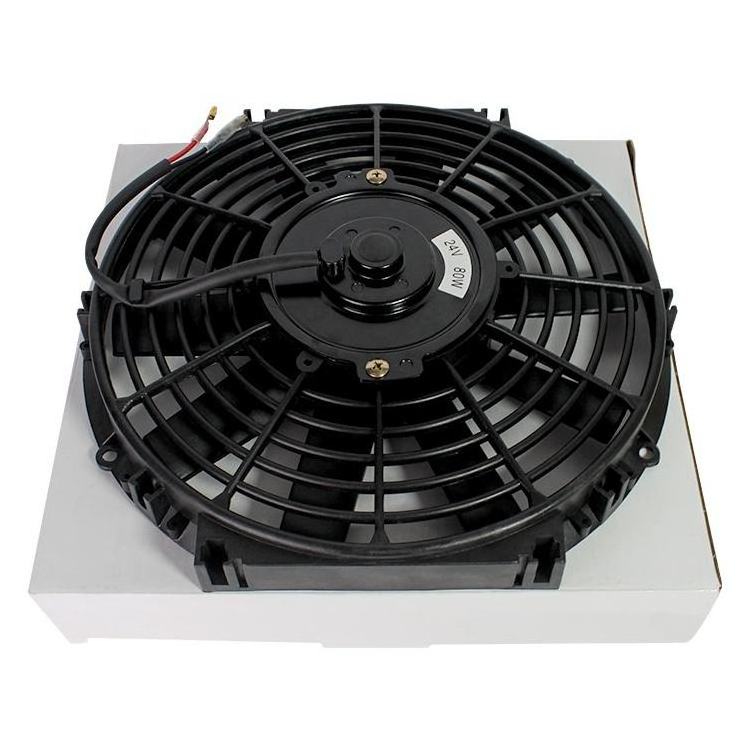 Wholesale Auto Part Universal Fan for Slim Electric Car Auto Radiator Cooling Fan 12 Inch 80W/120W Black Plastic Mazda Fans 12v