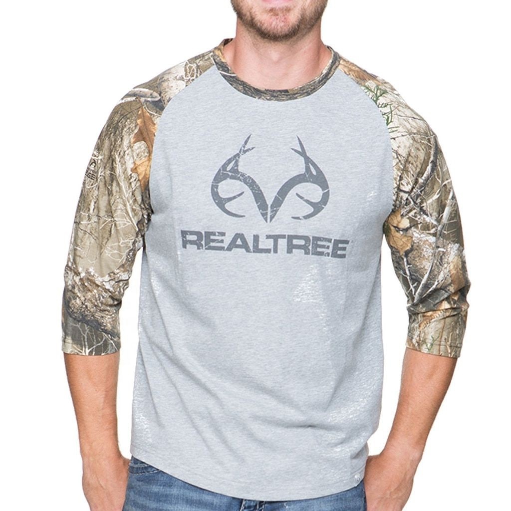 Men's Clothing Cotton T Shirts real tree printed camo hunting jungle printed camping forest T shirts Men tees tee