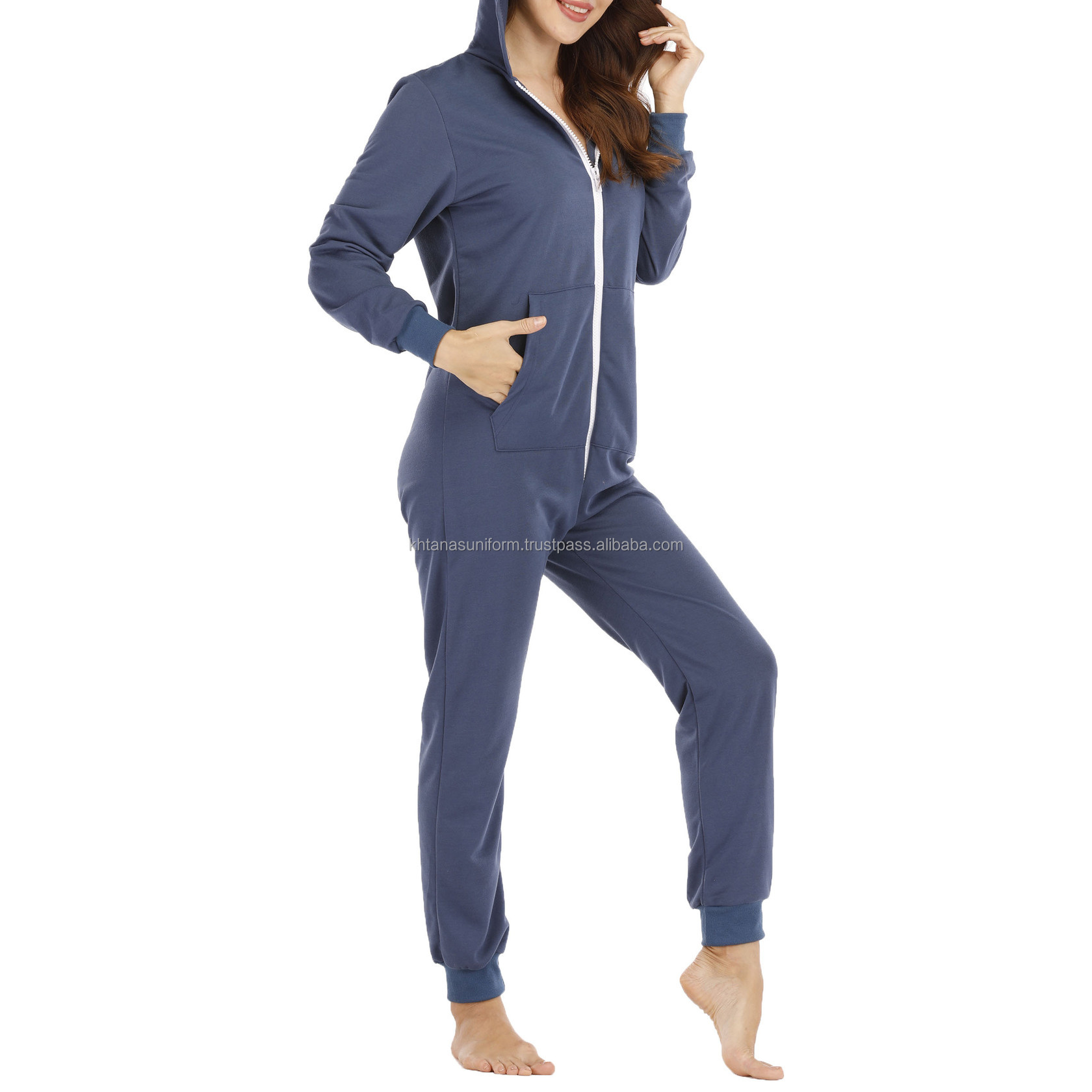 Letter Graphic Floral Print Woman Ribbed Loungewear Nighty Loose Adult Onsie Pajamas Nightwear Onesie Jumpsuit Casual Women