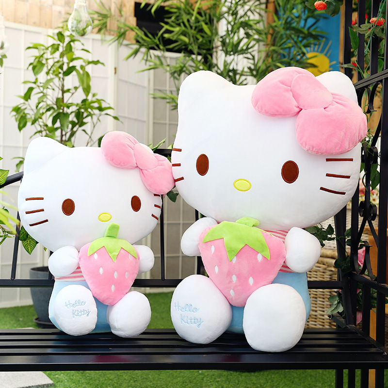 HL Big Size Kt Cat Pillow Doll Hi Kitty Plush Toy Christmas the Fruit Kitty Plush Toys Kt Cats Easter Kitty Stuffed Dolls Xmas