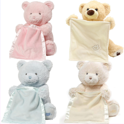 Kawaii Hide And Seek Bear Toy Children's Day Gift Baby Plush Learn To Talk Peekaboo Handkerchief  Bear