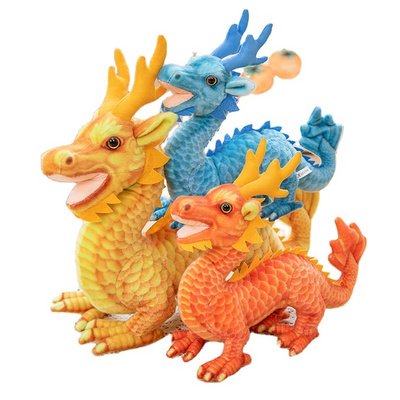 HL 2024 New Year Chinese Dragon Zodiac Mascot Doll Stuffed animals toy Promotion dragon Gift Plush Toys