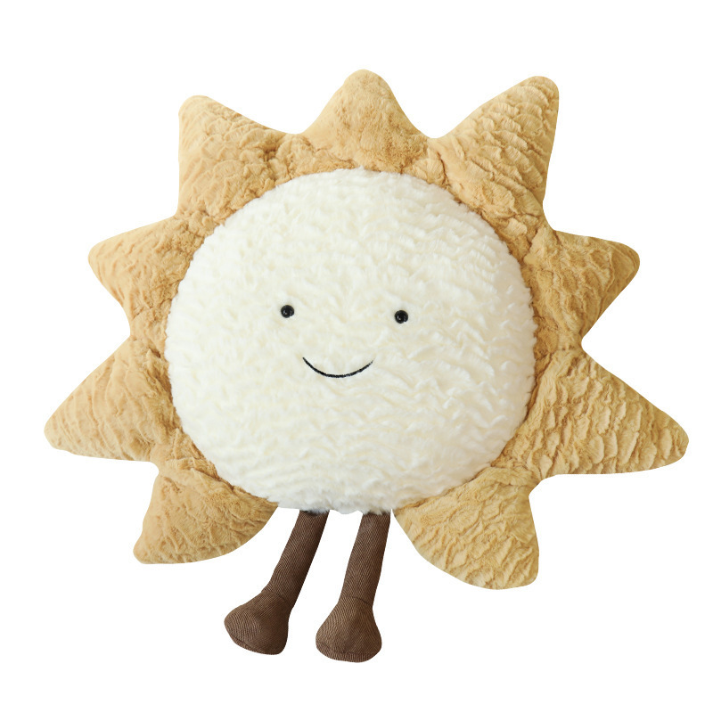 Hot Selling Sky Series Star Throw White Fluffy Plush Toy Kawaii Home Decorations Star Moon Sun Plush Squishy Baby Toys