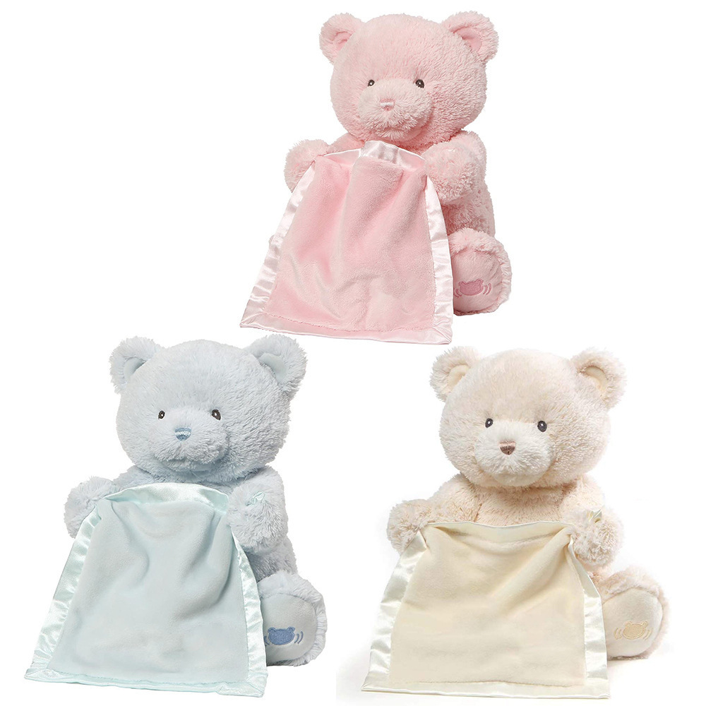 Kawaii Hide And Seek Bear Toy Children's Day Gift Baby Plush Learn To Talk Peekaboo Handkerchief  Bear