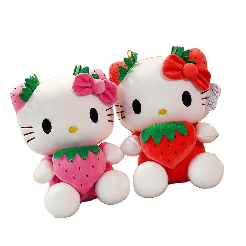 Hot selling Kitty Cat Plush Toys Kawaii Cat Girls Plush Doll Soft Stuffed Cartoon Pink Doll Birthday Gift For Children