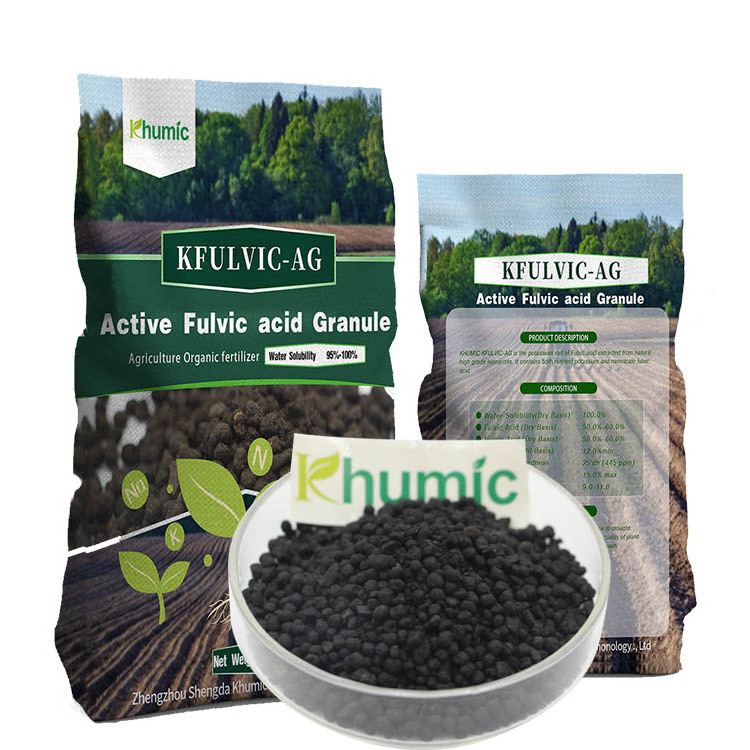 Fast Delivery KHUMIC KFULVIC-AG nutrients enhancer slow release humic fulvic acid granule for NPK UREA blending fertilizers