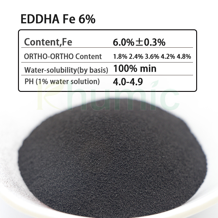 EDDHA-Fe plant growth stimulants 100% water soluble O-O from 1.2 to 4.8 chelated iron fertilizer