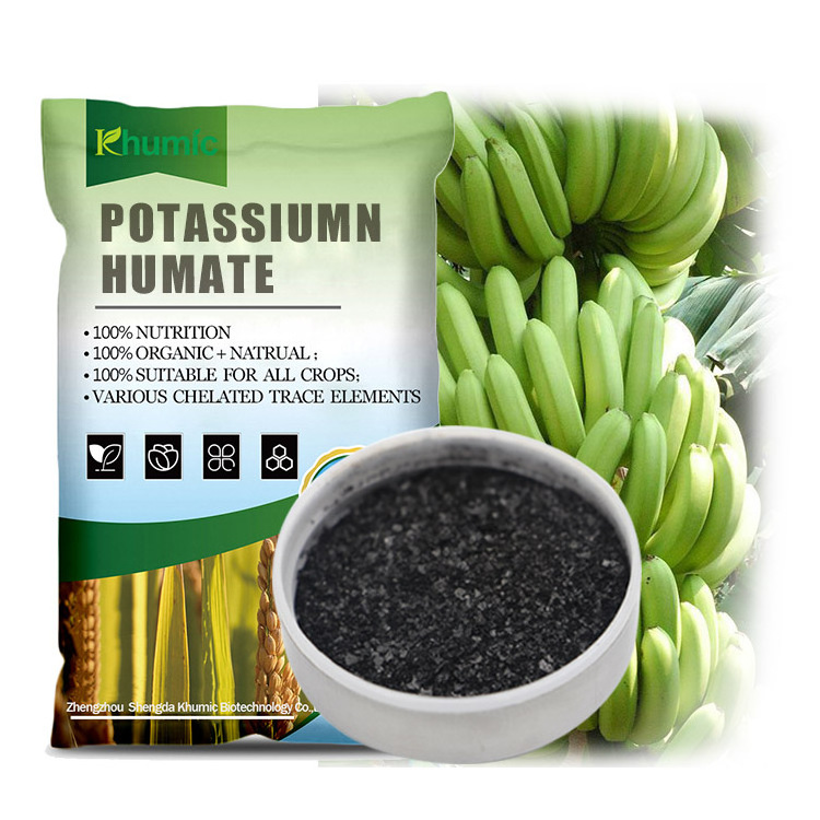 Manufacturing Factory price super shiny potassium humate organic fertilizer for Banana