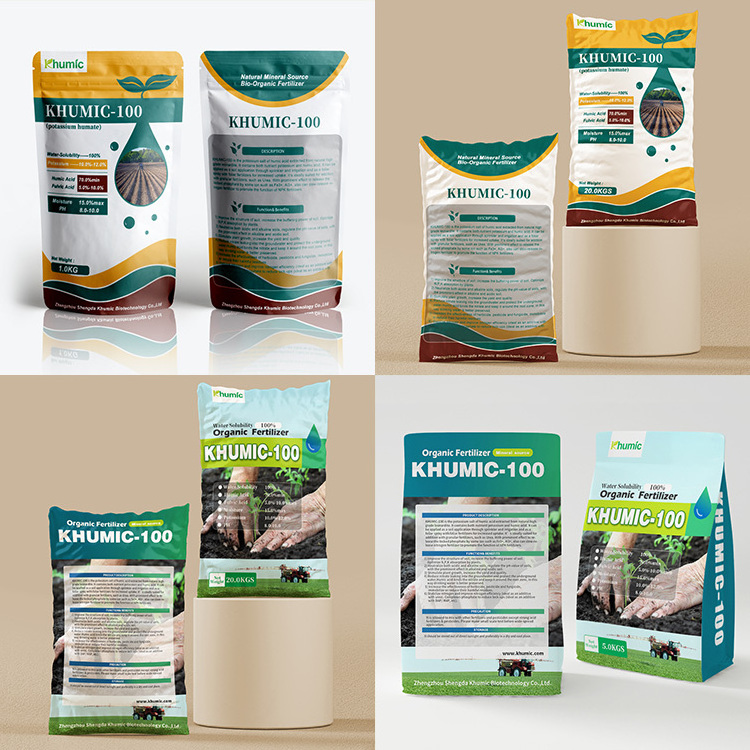 7 days Lead time KHUMIC-100 foliar spray water soluble leonardite source Potassium Humate organic fertilizer humic acid price