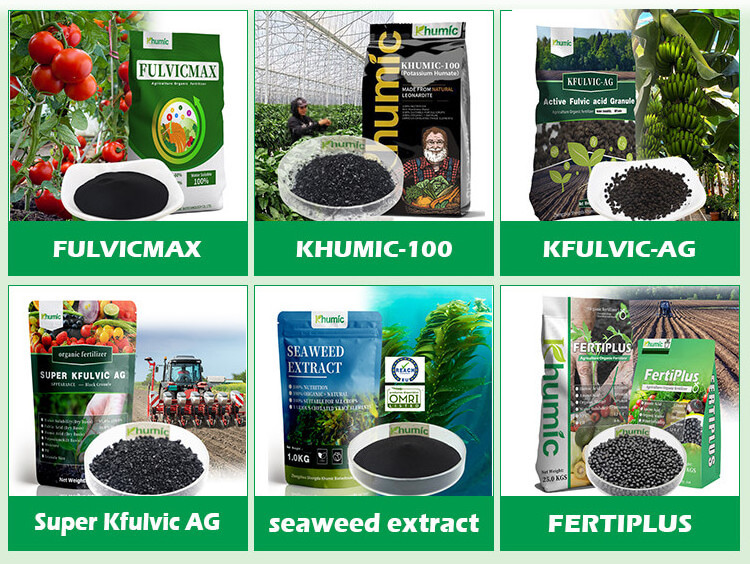 7 days Lead time KHUMIC-100 foliar spray water soluble leonardite source Potassium Humate organic fertilizer humic acid price