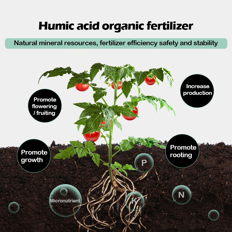 7 days Lead time KHUMIC-100 foliar spray water soluble leonardite source Potassium Humate organic fertilizer humic acid price