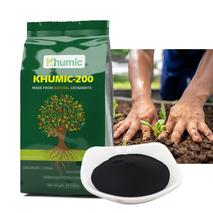 price humic acid with fulvic 15%-20%  powder/flake water soluble agricultural fertilizer super potassium humate