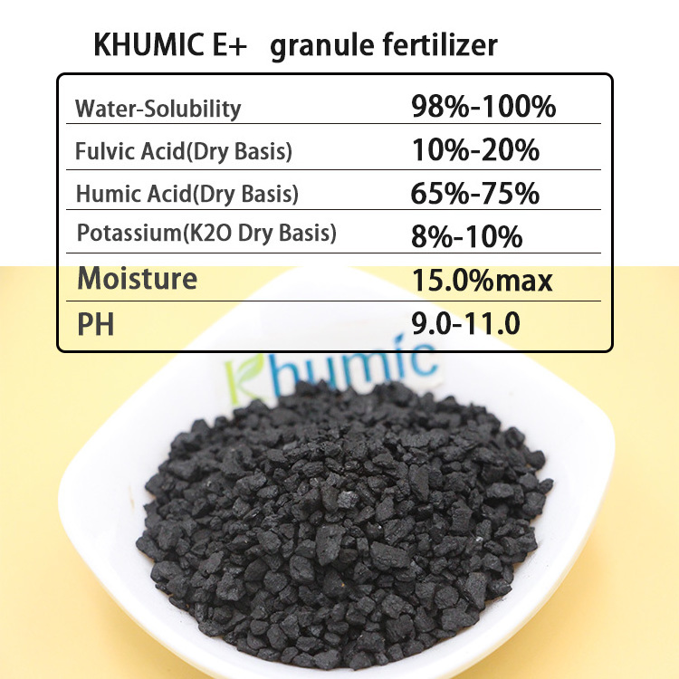 Agriculture Plant use Organic Base  Fertilizer Khumic E+ humic acid granular soil conditioners