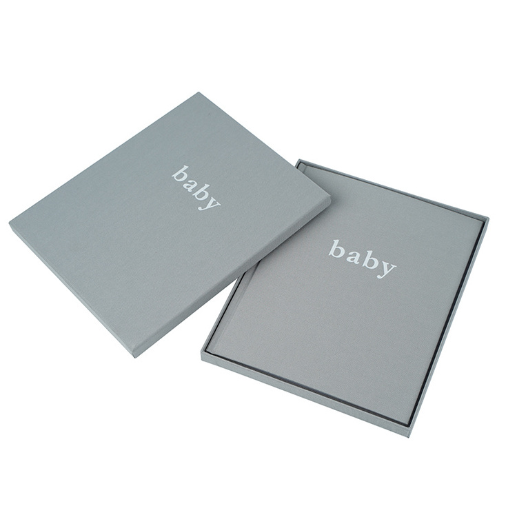 Wholesale Journal Custom Linen Fabric Cloth Hardcover Big Baby Milestone Keepsake Journal