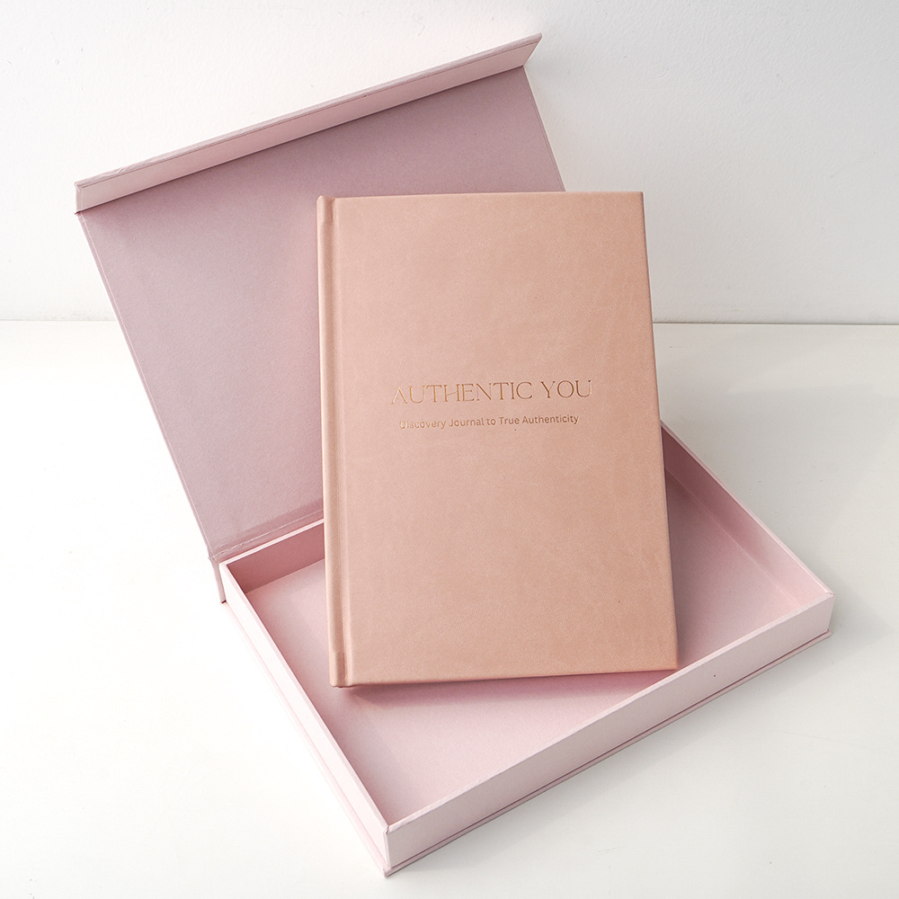 Wholesale Custom A5 Pu Leather Authentic Inspirational Journal Business Notebook Printing With Gift Box