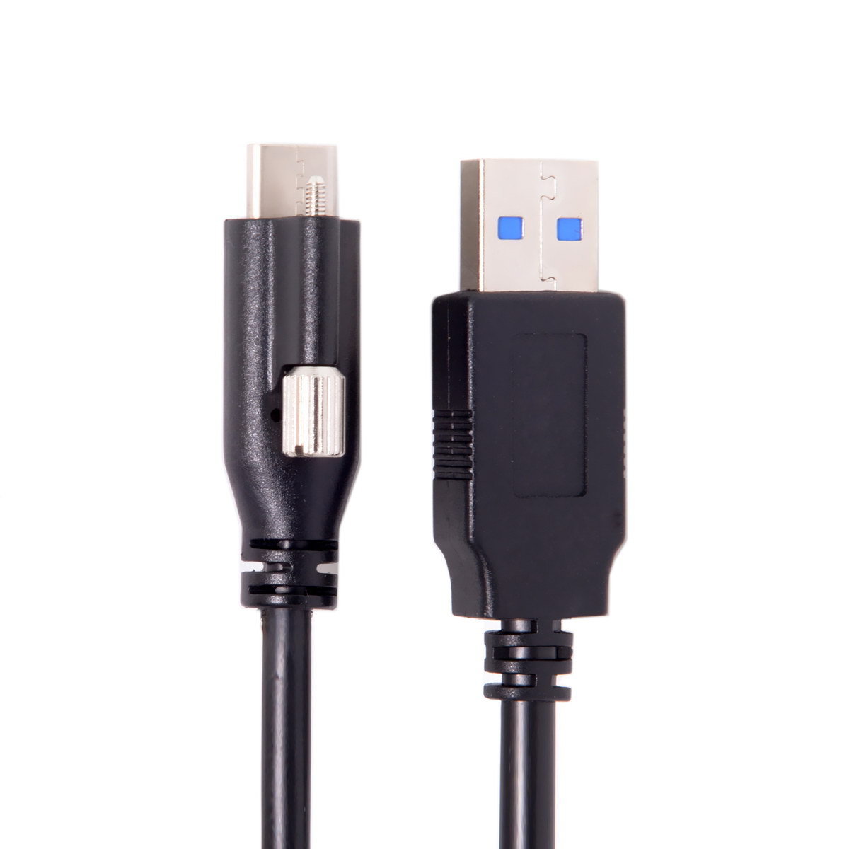 Custom USB 3.0 Type A Male To USB Type C Screw Locking Data Cable