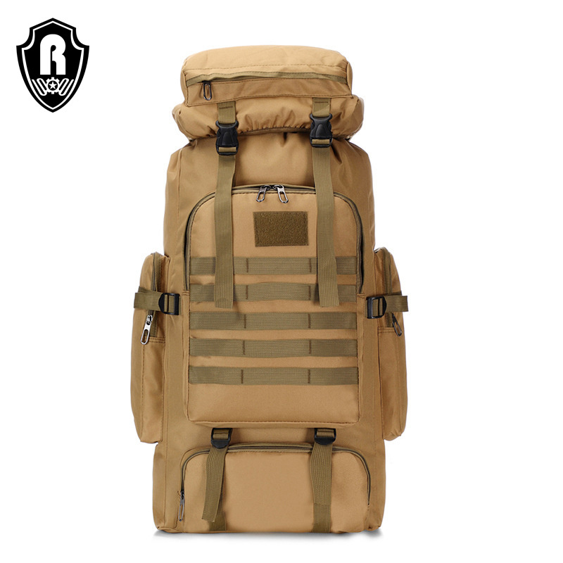 Custom Logo 80L large High Quality Camel Back Mountain Bag Smell Proof Green Camouflage Tactical Backpack Hiking