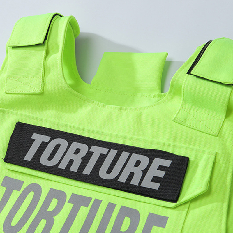 Torture Fashion Waterproof Outdoor Rap Hip-Hop Tactical Vest Cycling Men Vests Carrying Steel Plate