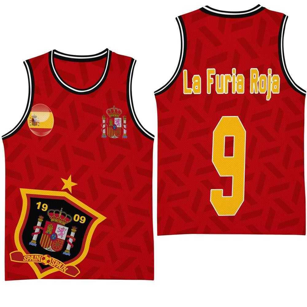 Basketball Jersey Custom Spain Country Logo Number Print Blank Basketball Jerseys Wholesale High Quality Plain Basketball Jersey