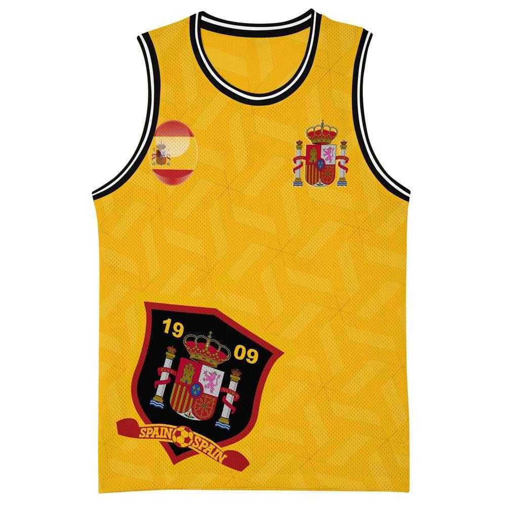 Basketball Jersey Custom Spain Country Logo Number Print Blank Basketball Jerseys Wholesale High Quality Plain Basketball Jersey