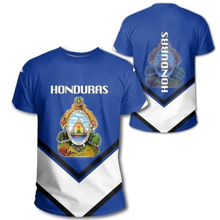 Custom Honduras Coat Of Arms Summer Essential T Shirt For Men Dropshipping High Quality T Shirt Oversized T Shirt Popular