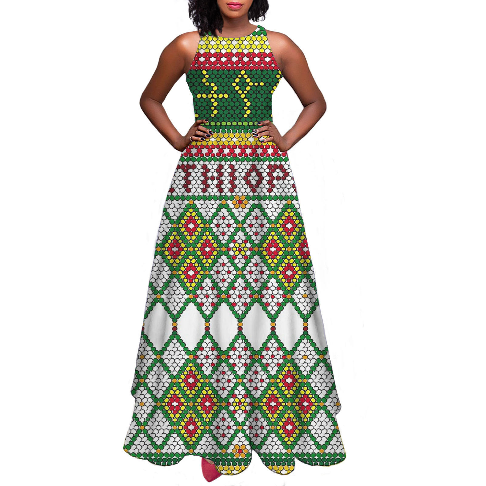 Dropshipping Ethiopia Designer Vintage Women's Clothing Dress Unique Custom Elegant Long Dress Summer Casual Ethiopian Dress