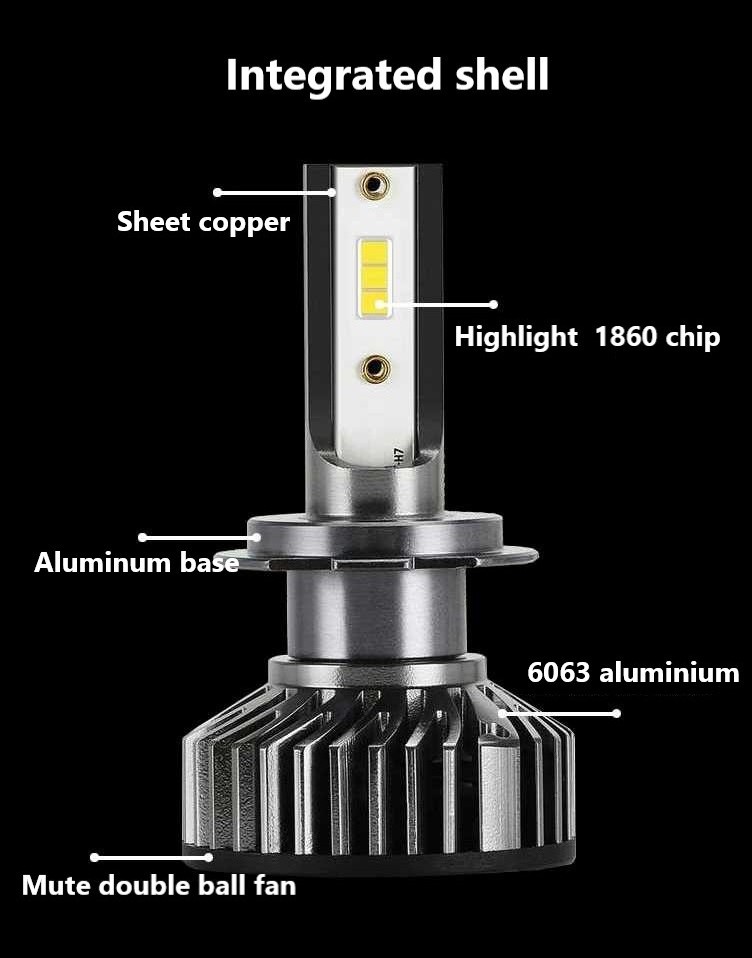 12V Auto Fog Light H4 H7 LED Car Canbus Kit H1 H3 H8 H11 9005 HB3 9006 HB4 880 H27 ZES LED Bulb 100W 12000LM F2 Led Headlight