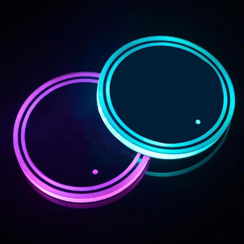 Car LED water cup mat for Toyota anti - skid pad USB charging light door slot pad car interior atmosphere lights